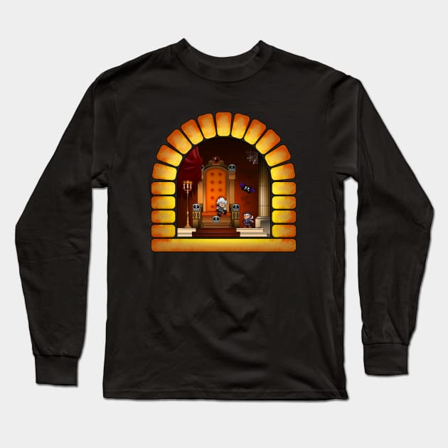 Kid Dracula's Throne Long Sleeve T-Shirt by JPenfieldDesigns